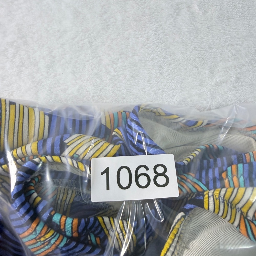 Retro One Piece Swimsuit Abstract Wave Print Fortex-C No Size - Picture 6 of 6